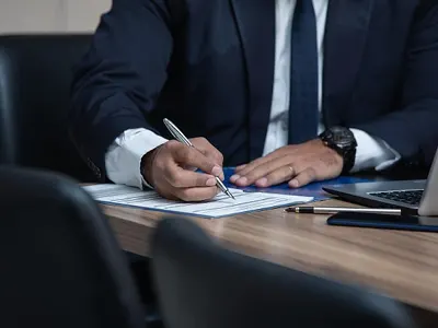 lawyer at desk