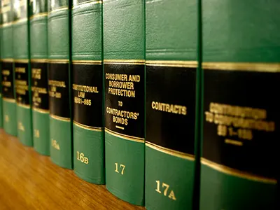 Law Books on a Shelf