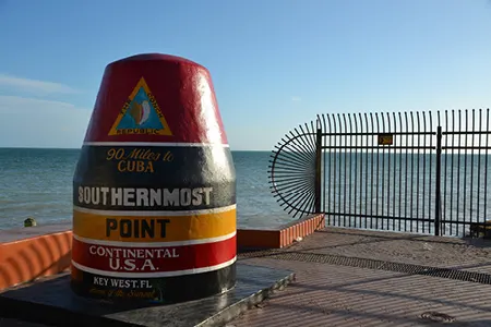 keywest florida marker southernmost point in USA